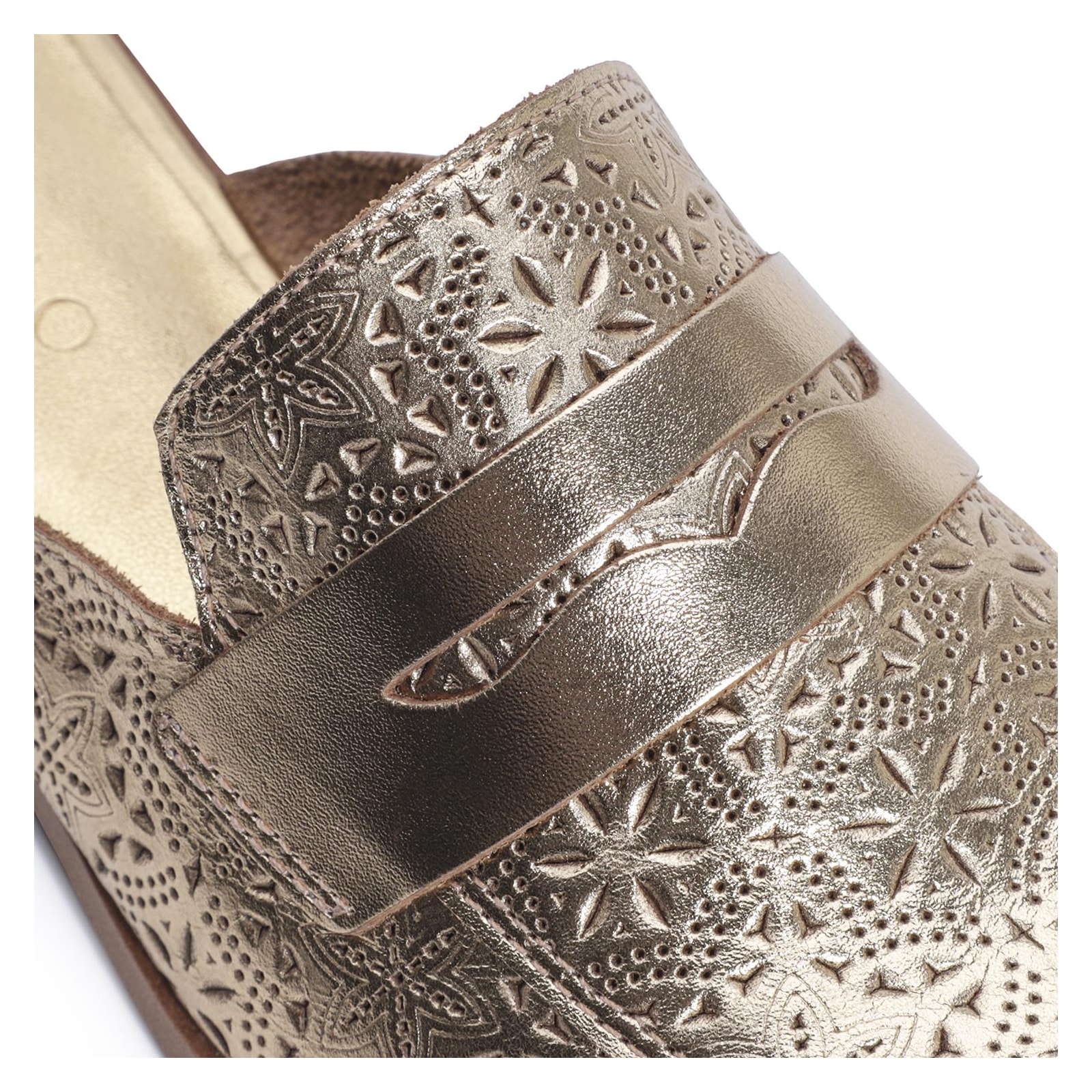 Mule Couro Champagne