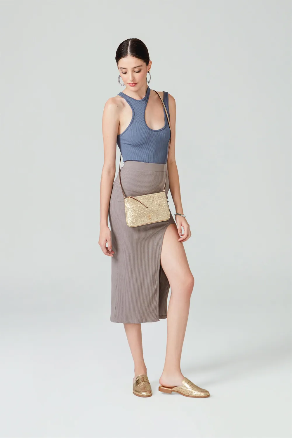 Mule Couro Champagne - imagem 9
