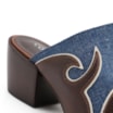 Mule Couro Estonado Marrom /Jeans - imagem 10