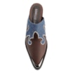 Mule Couro Estonado Marrom /Jeans - imagem 6