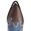 Mule Couro Estonado Marrom /Jeans - imagem 9