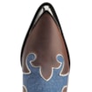 Mule Couro Estonado Marrom /Jeans - imagem 9