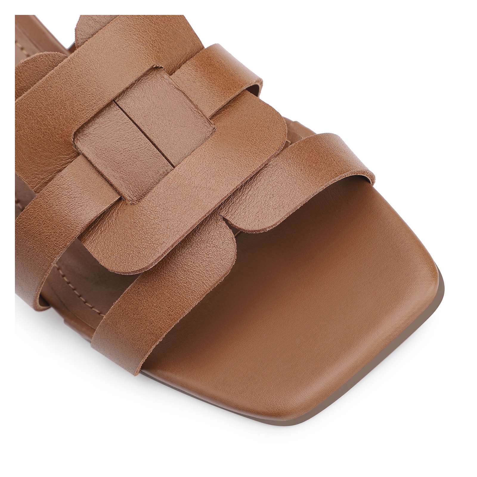Mule Couro Marrom