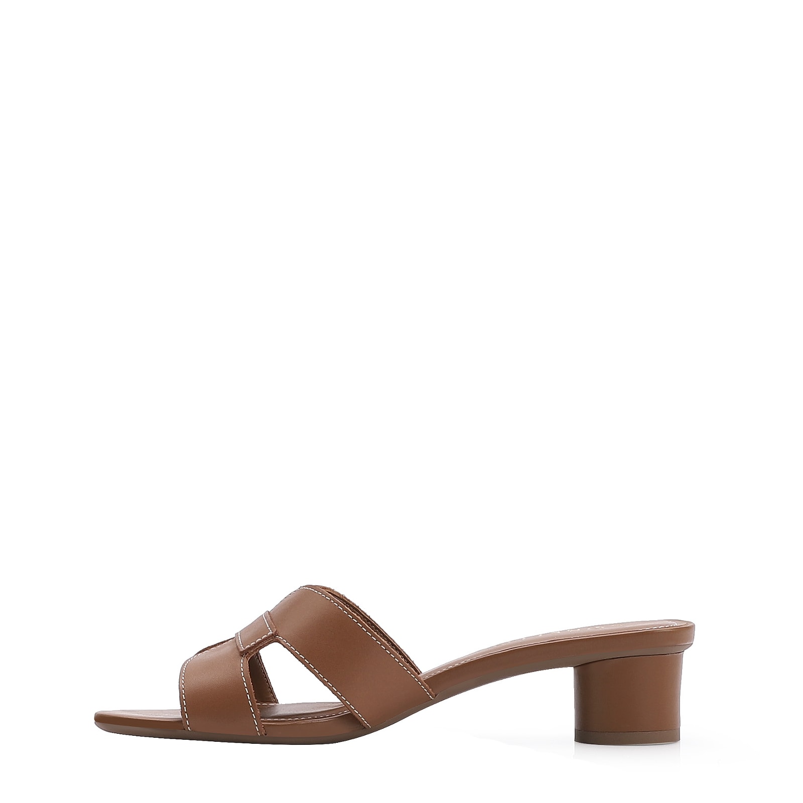 Mule Couro Marrom