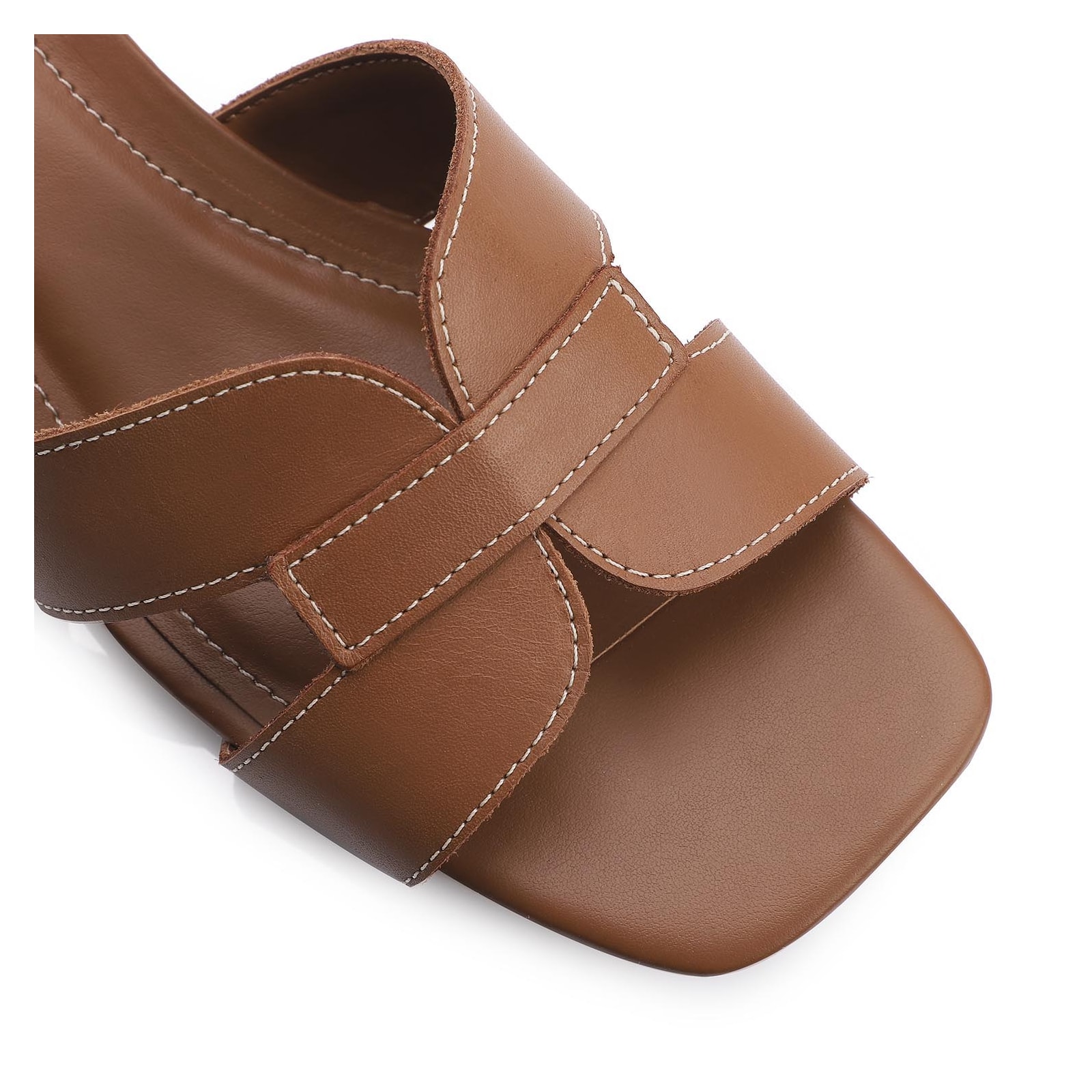 Mule Couro Marrom