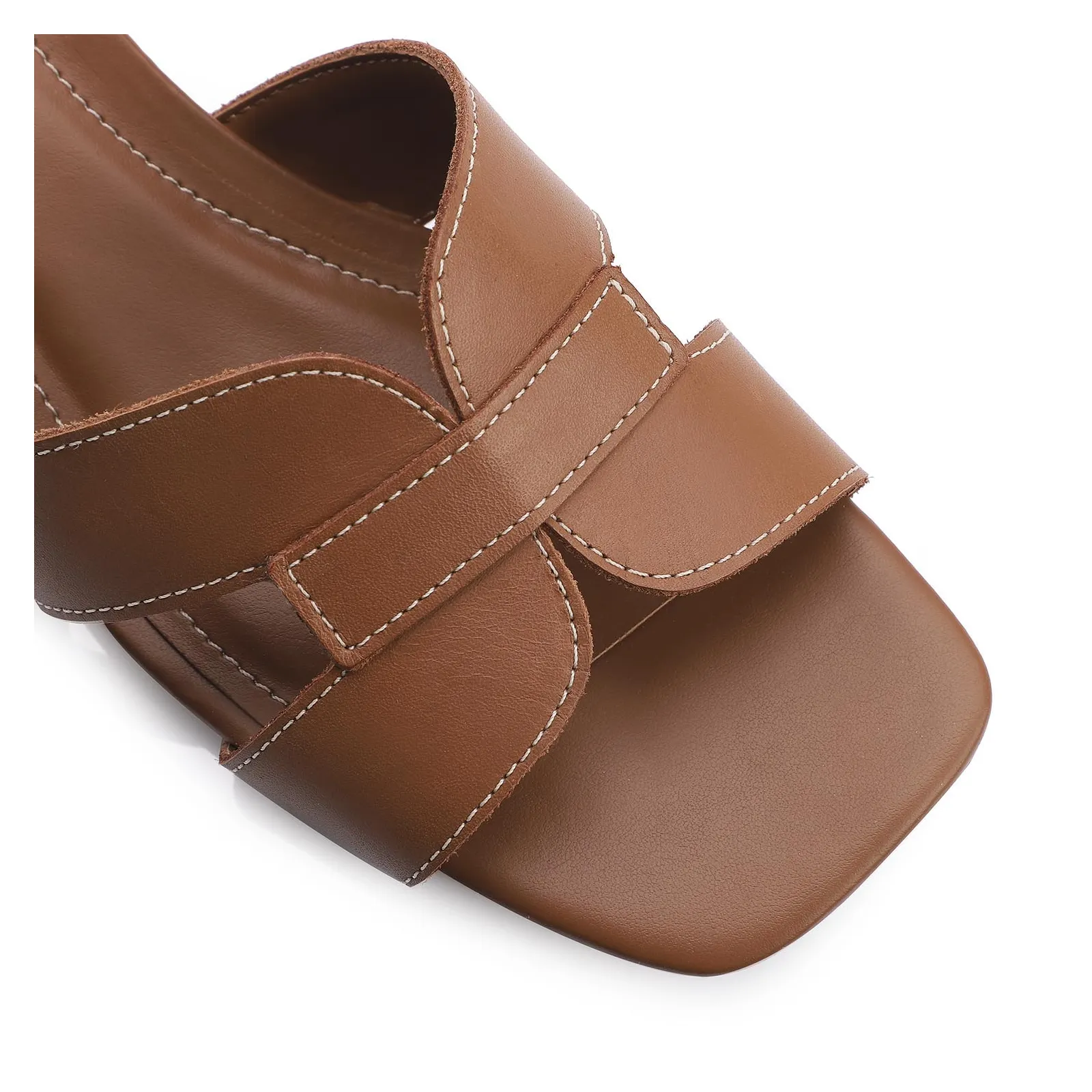 Mule Couro Marrom