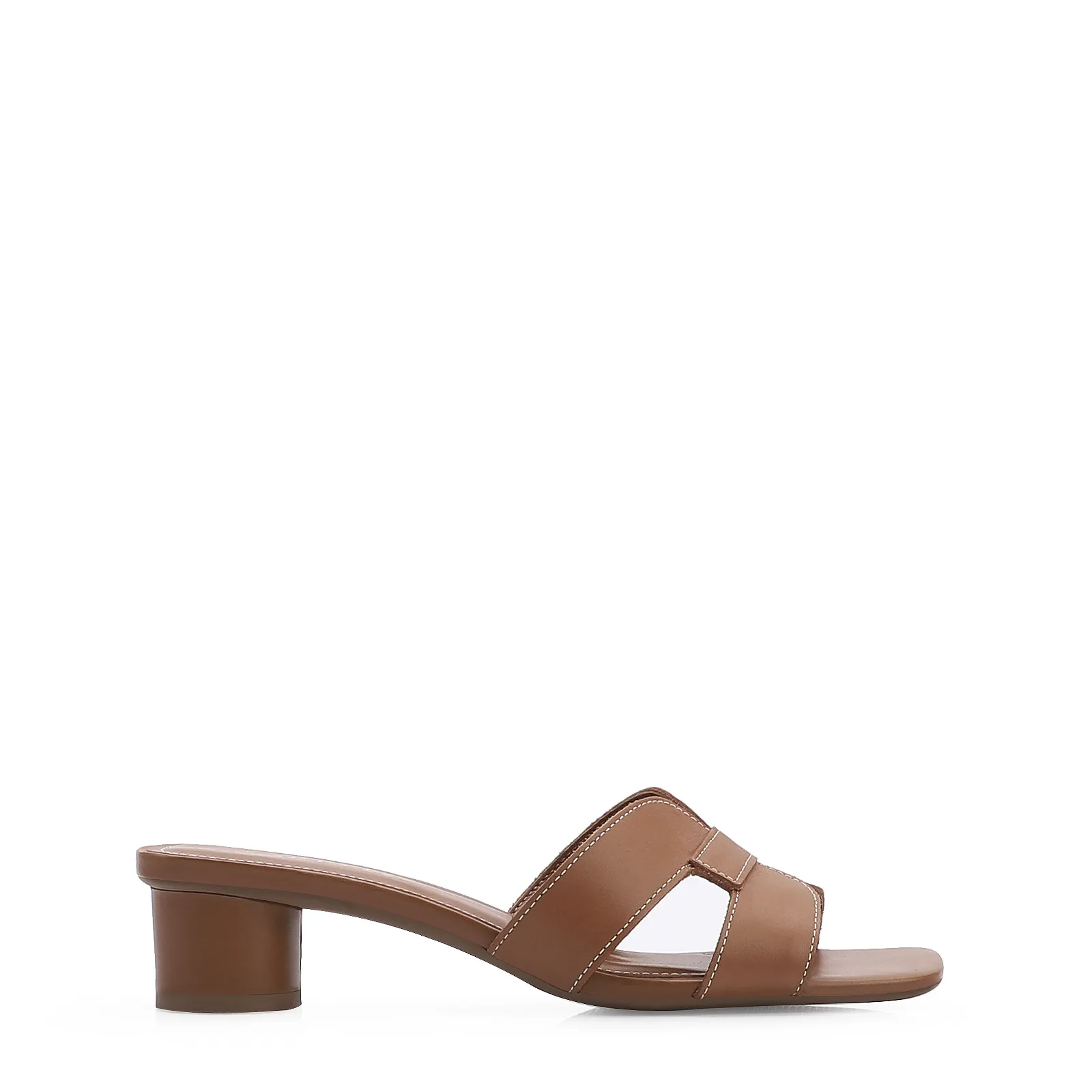 Mule Couro Marrom