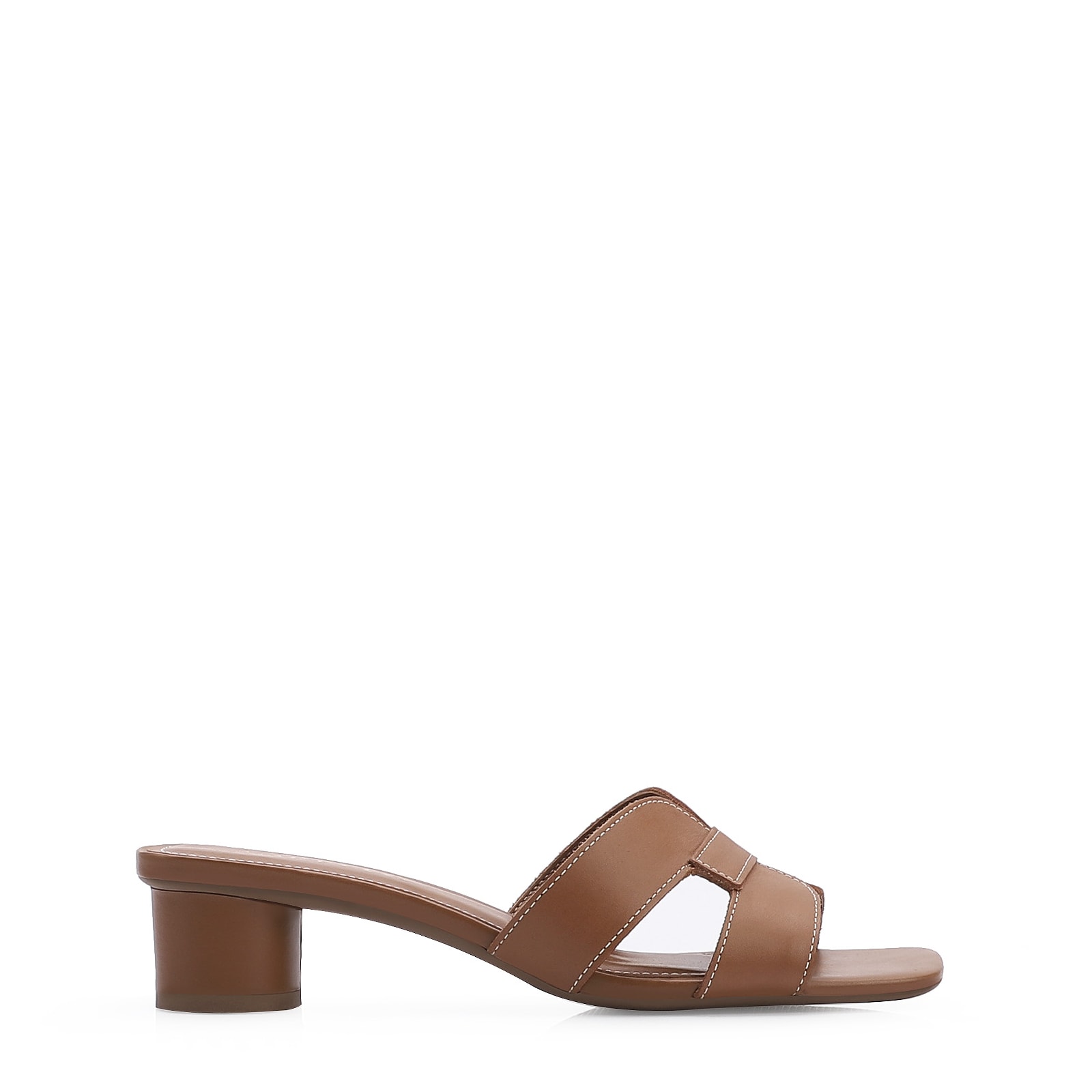 Mule Couro Marrom