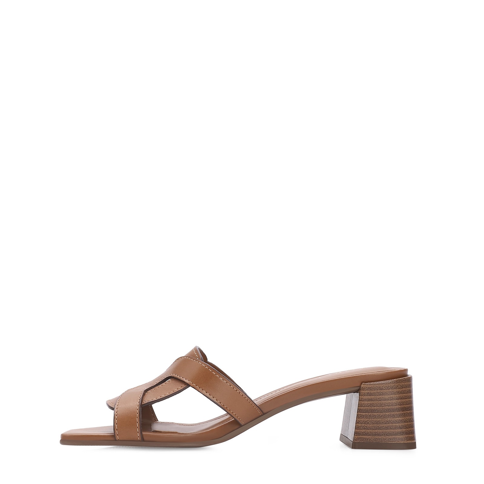 Mule Couro Marrom