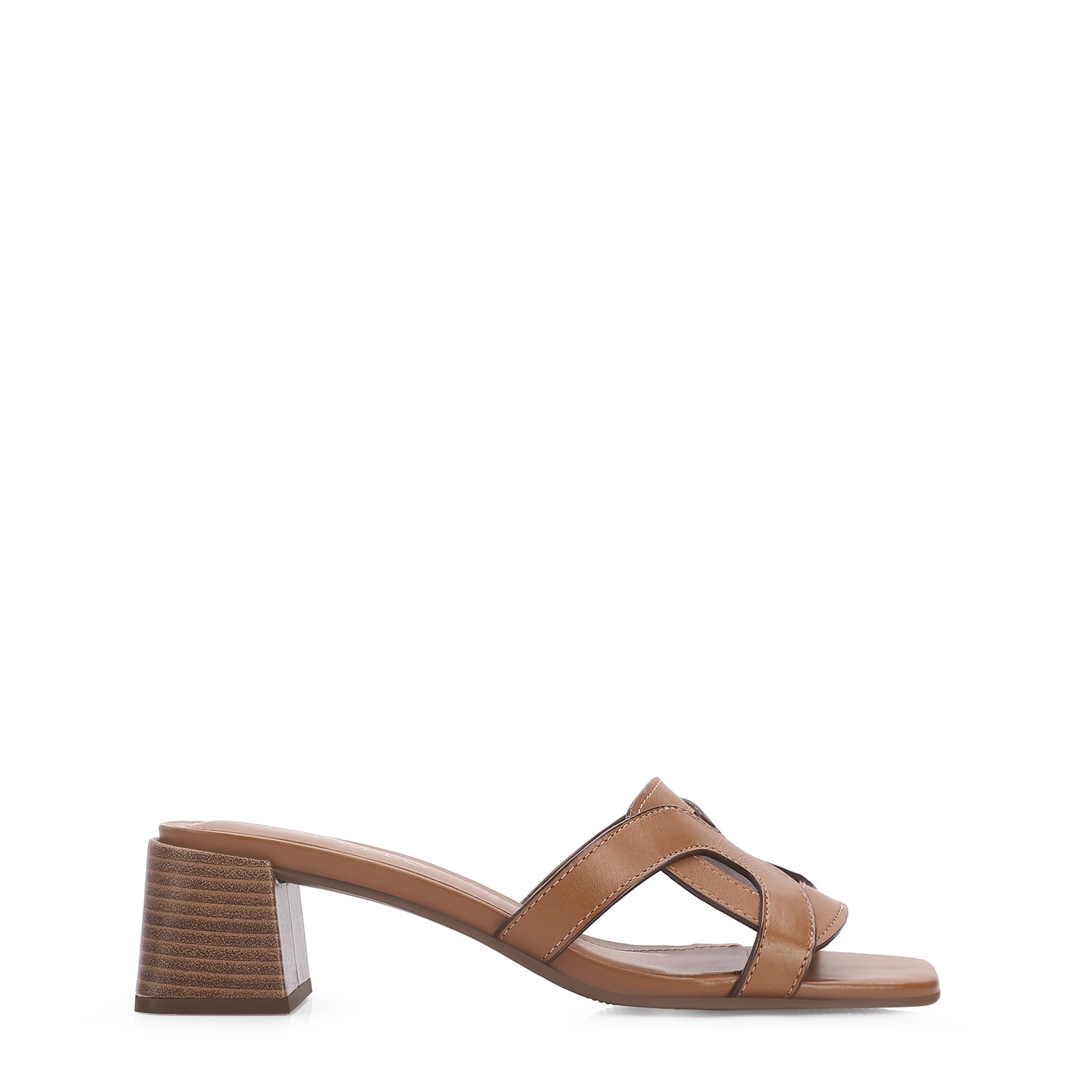 Mule Couro Marrom