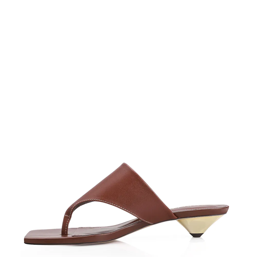Mule Couro Marrom - imagem 4