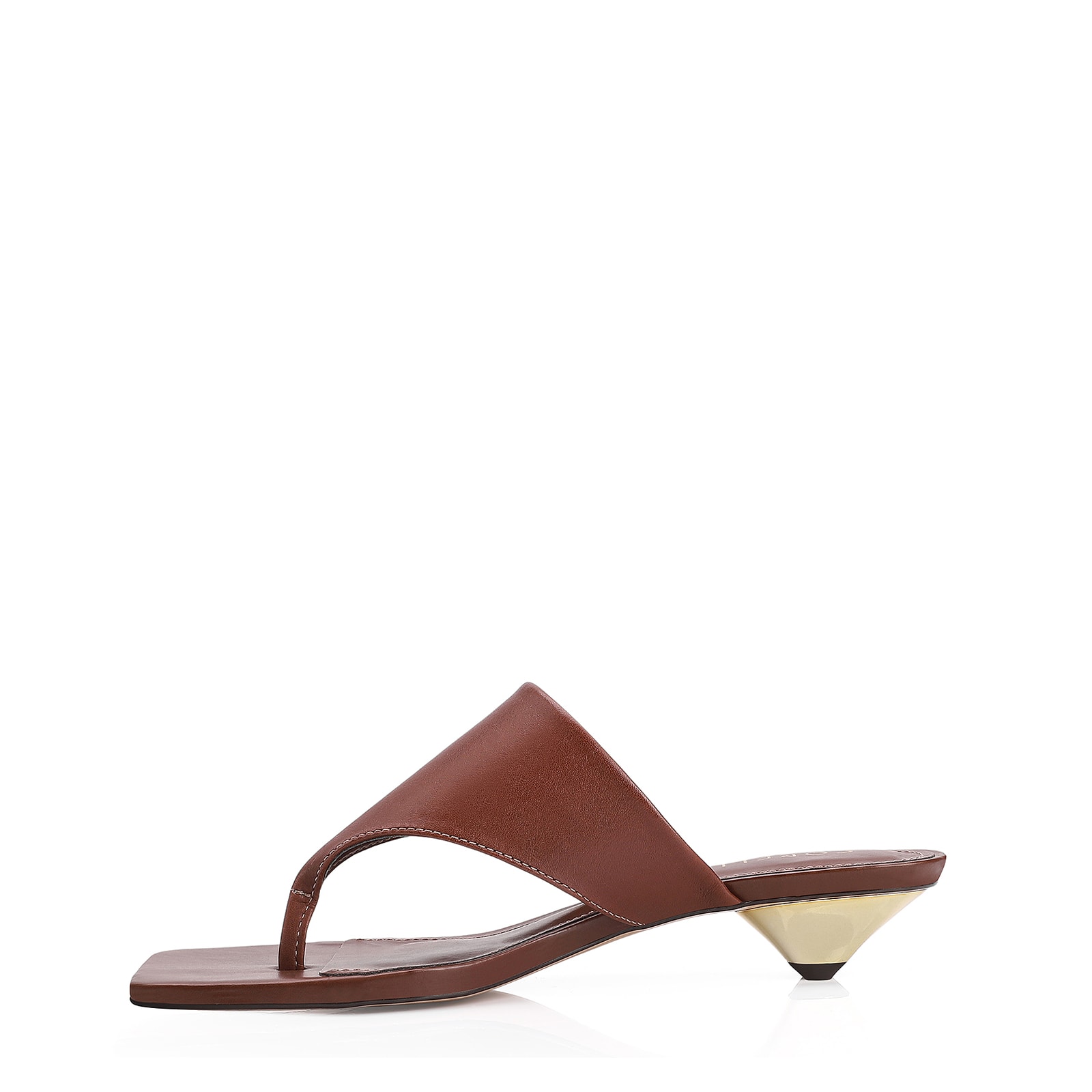 Mule Couro Marrom