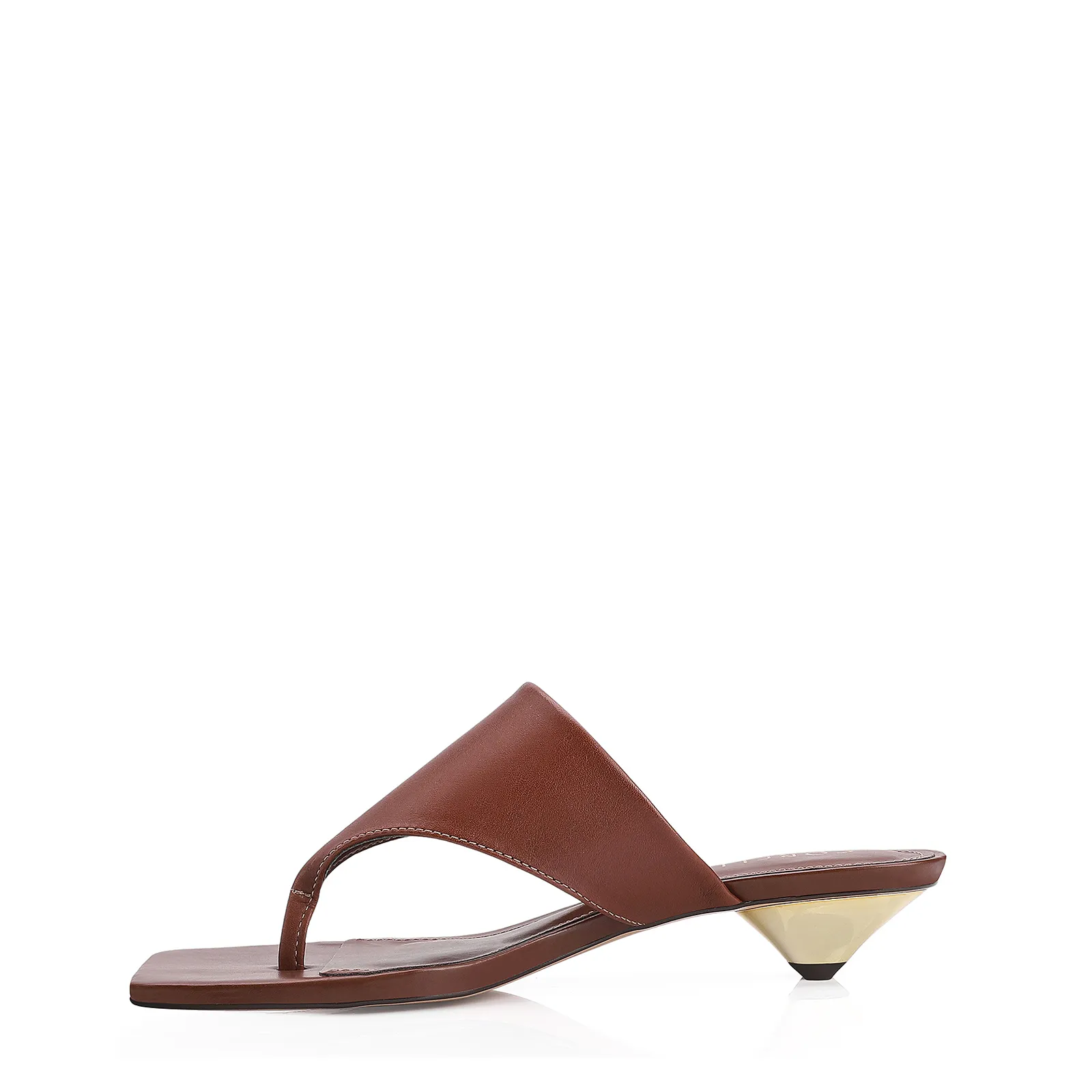 Mule Couro Marrom