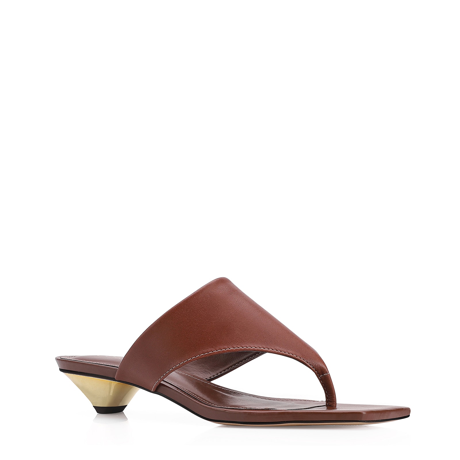 Mule Couro Marrom