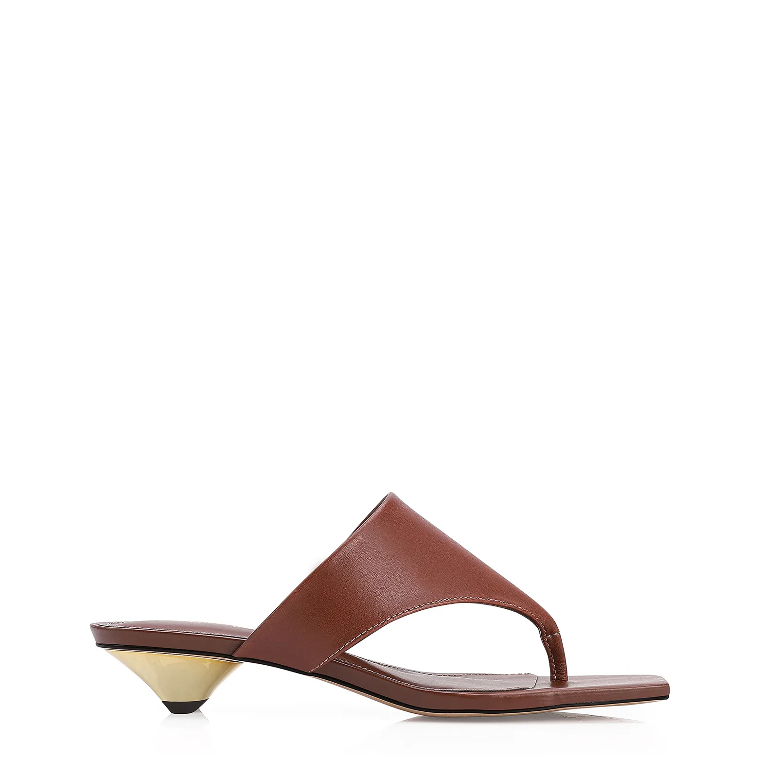 Mule Couro Marrom