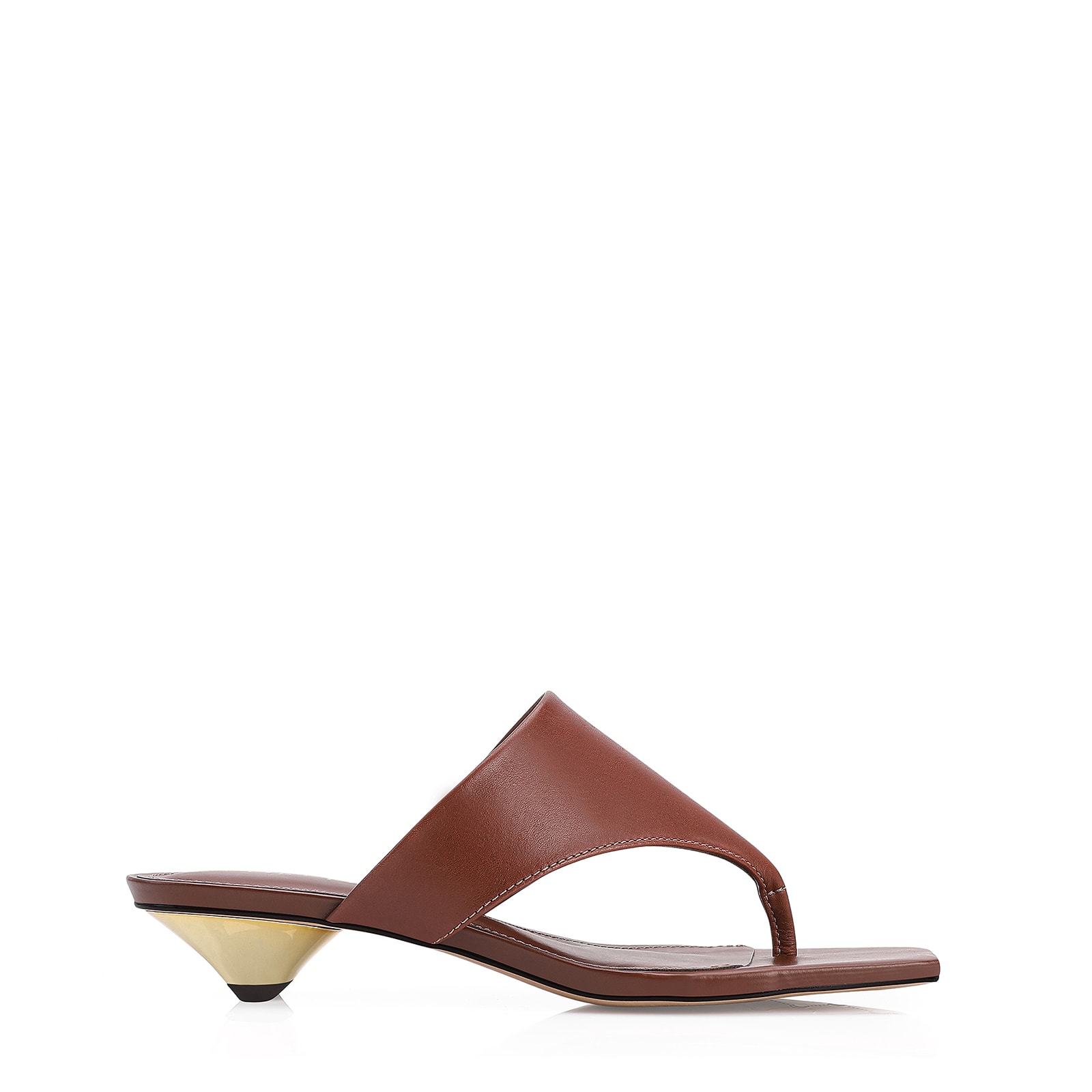 Mule Couro Marrom