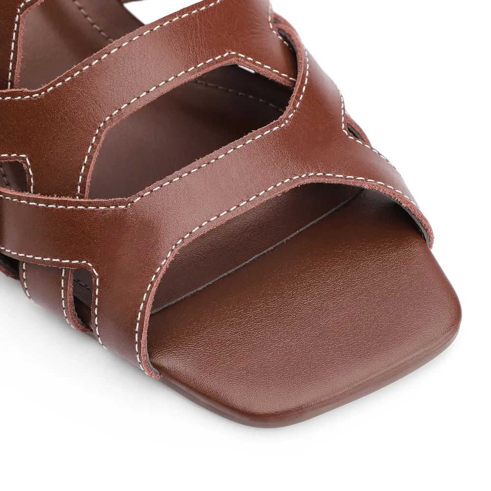 Mule Couro Marrom - imagem 6