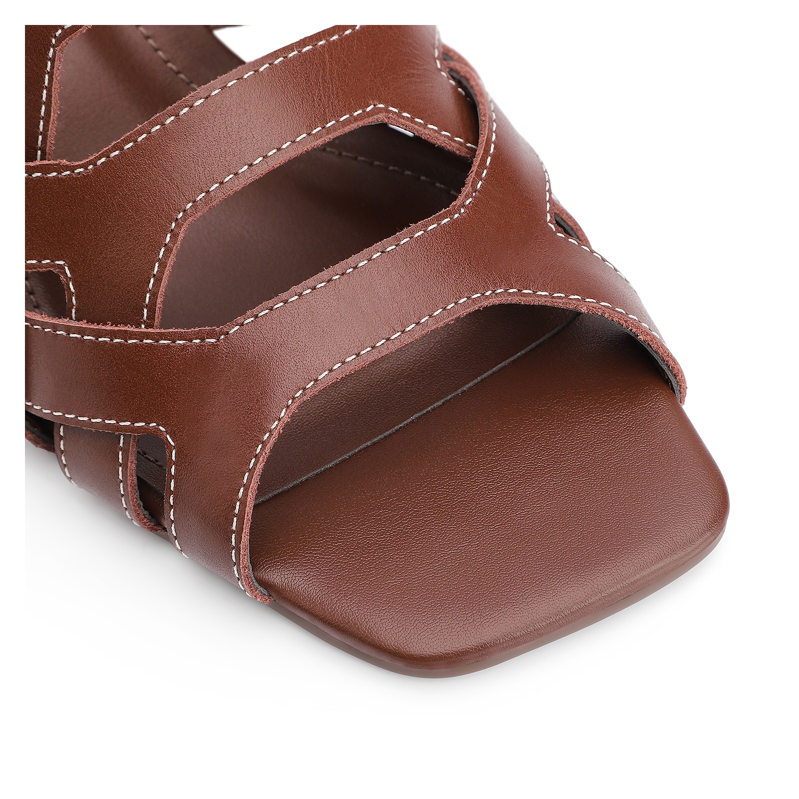 Mule Couro Marrom