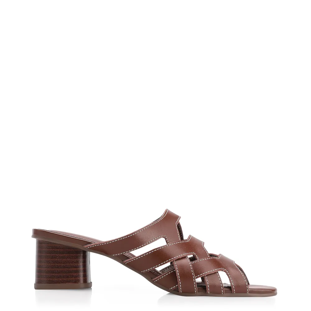 Mule Couro Marrom - imagem 2