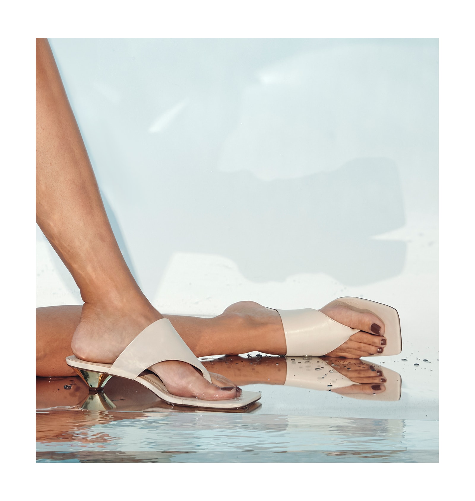 Mule Couro Off White