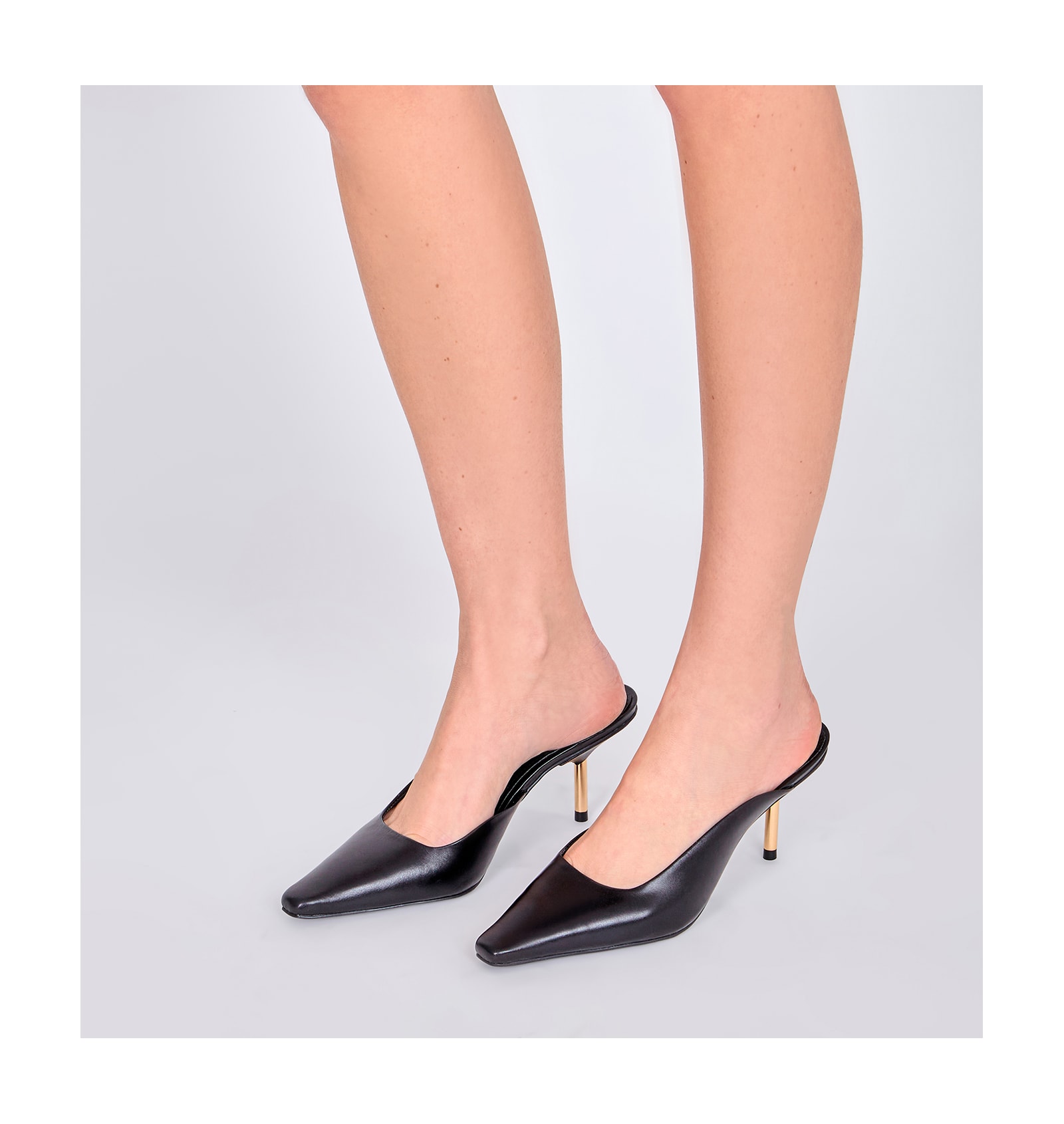 Mule Couro Preto