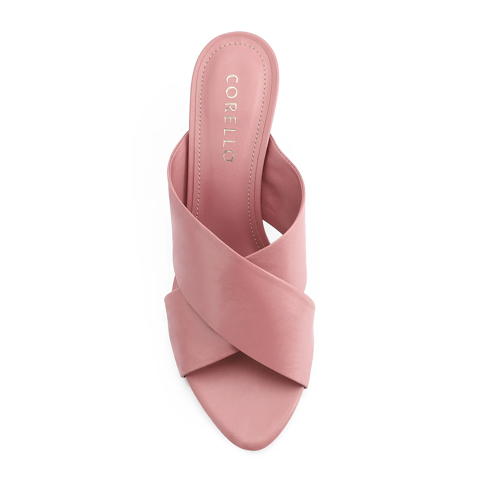 Mule Couro Rosa