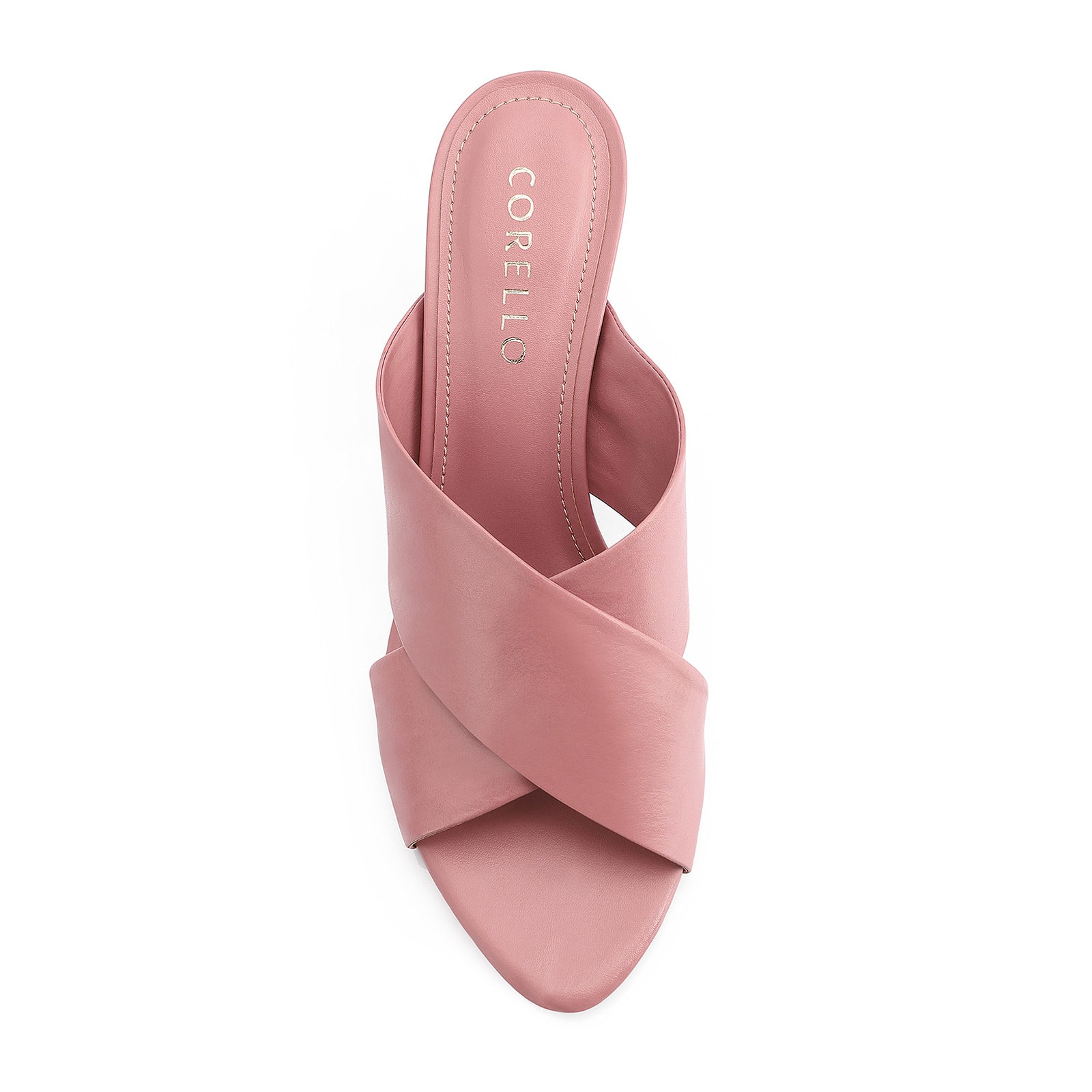 Mule Couro Rosa