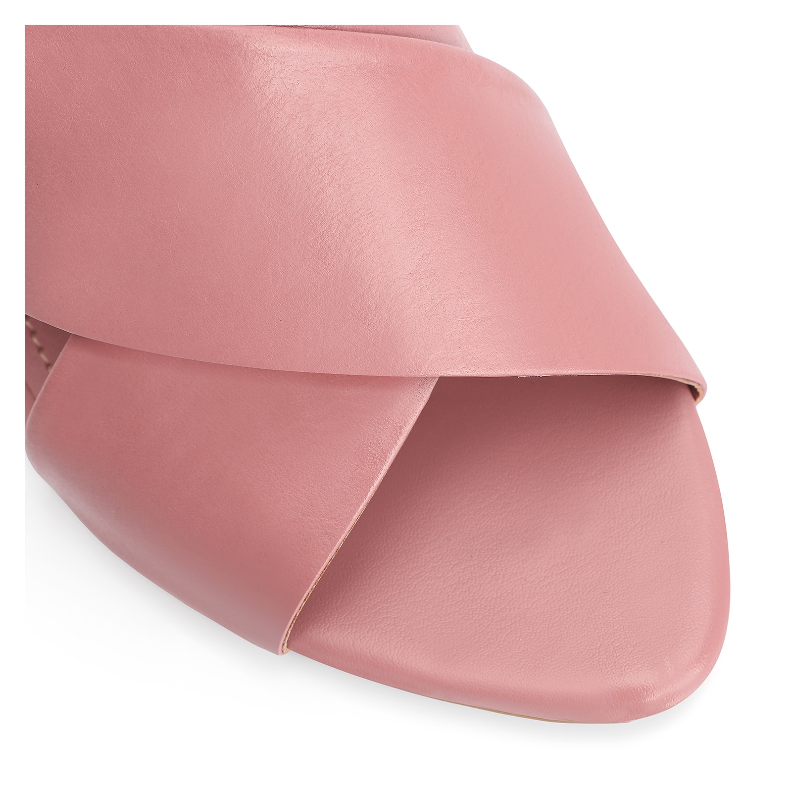 Mule Couro Rosa
