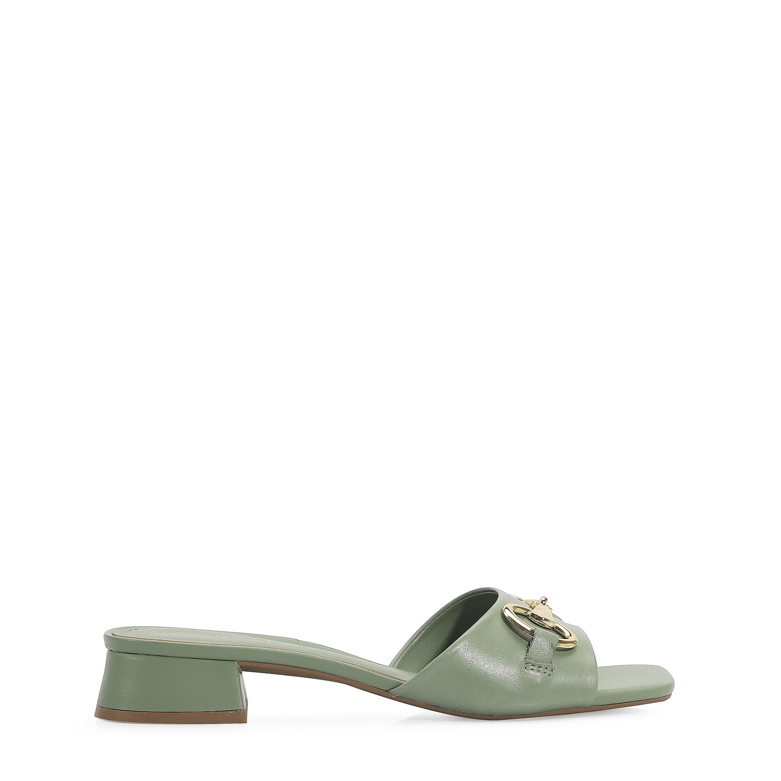 Mule Couro Verde