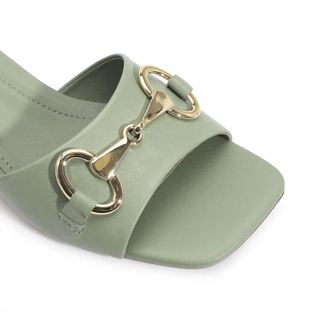 Mule Couro Verde - imagem 7
