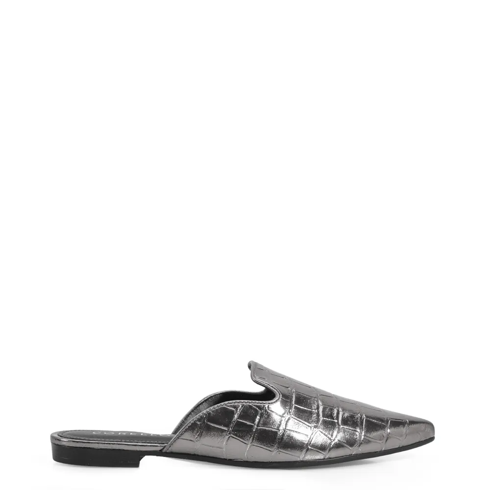 Mule Croco Metalizado Prata - imagem 3