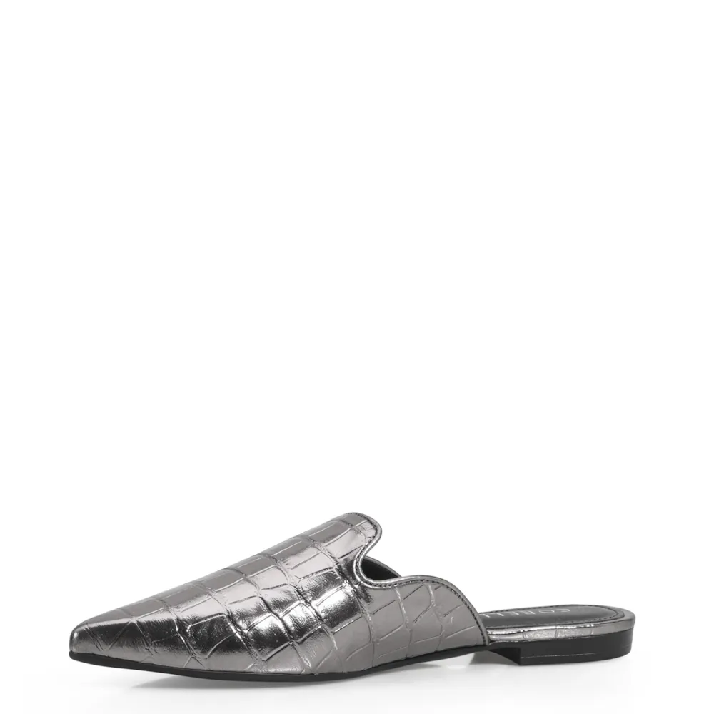 Mule Croco Metalizado Prata - imagem 5