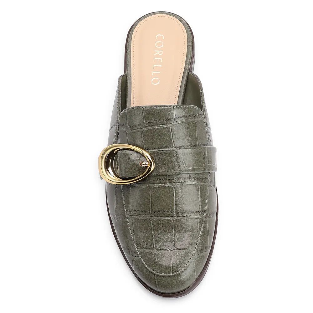 Mule Fivela Couro Croco Verde - imagem 6