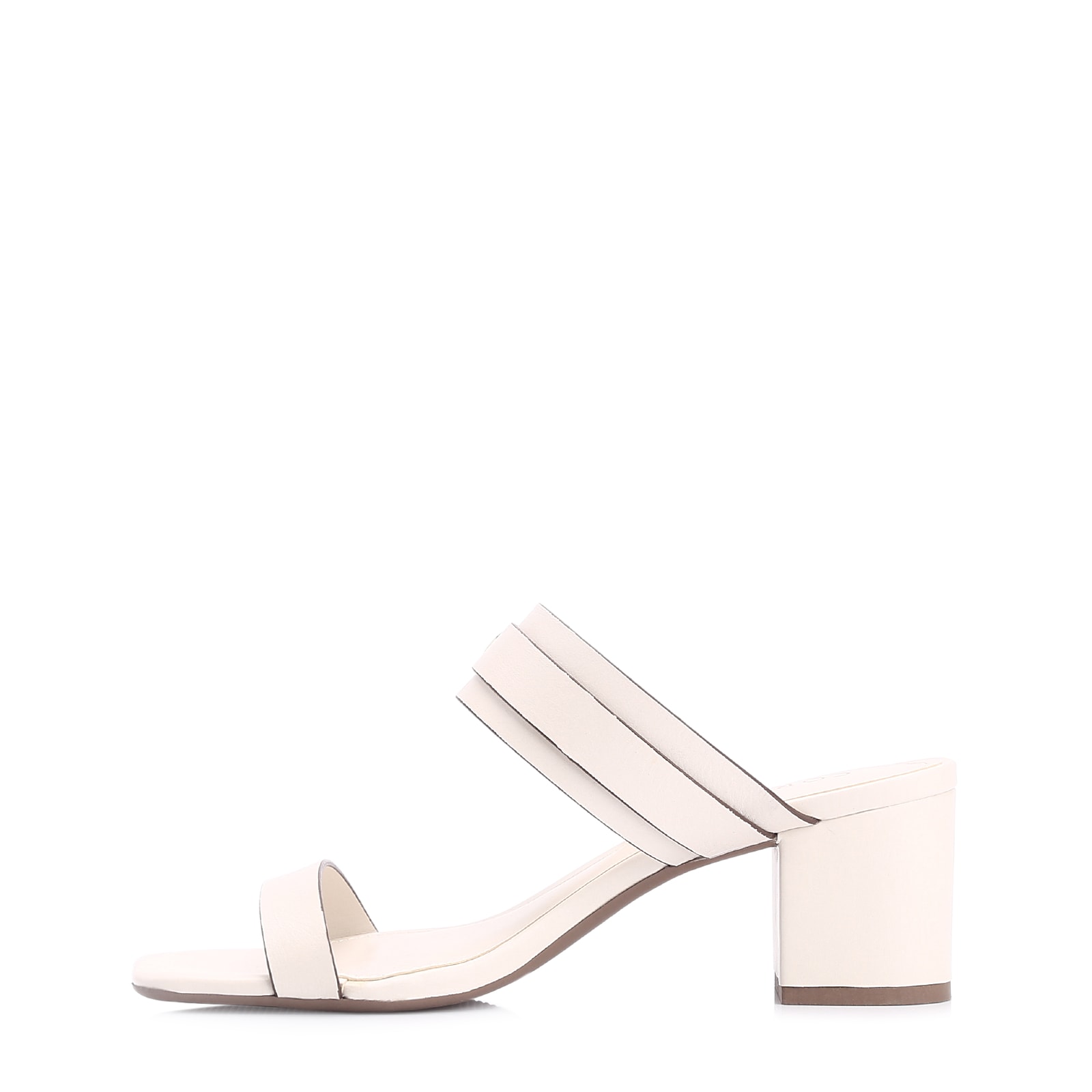 Mule Fivela Couro Off White