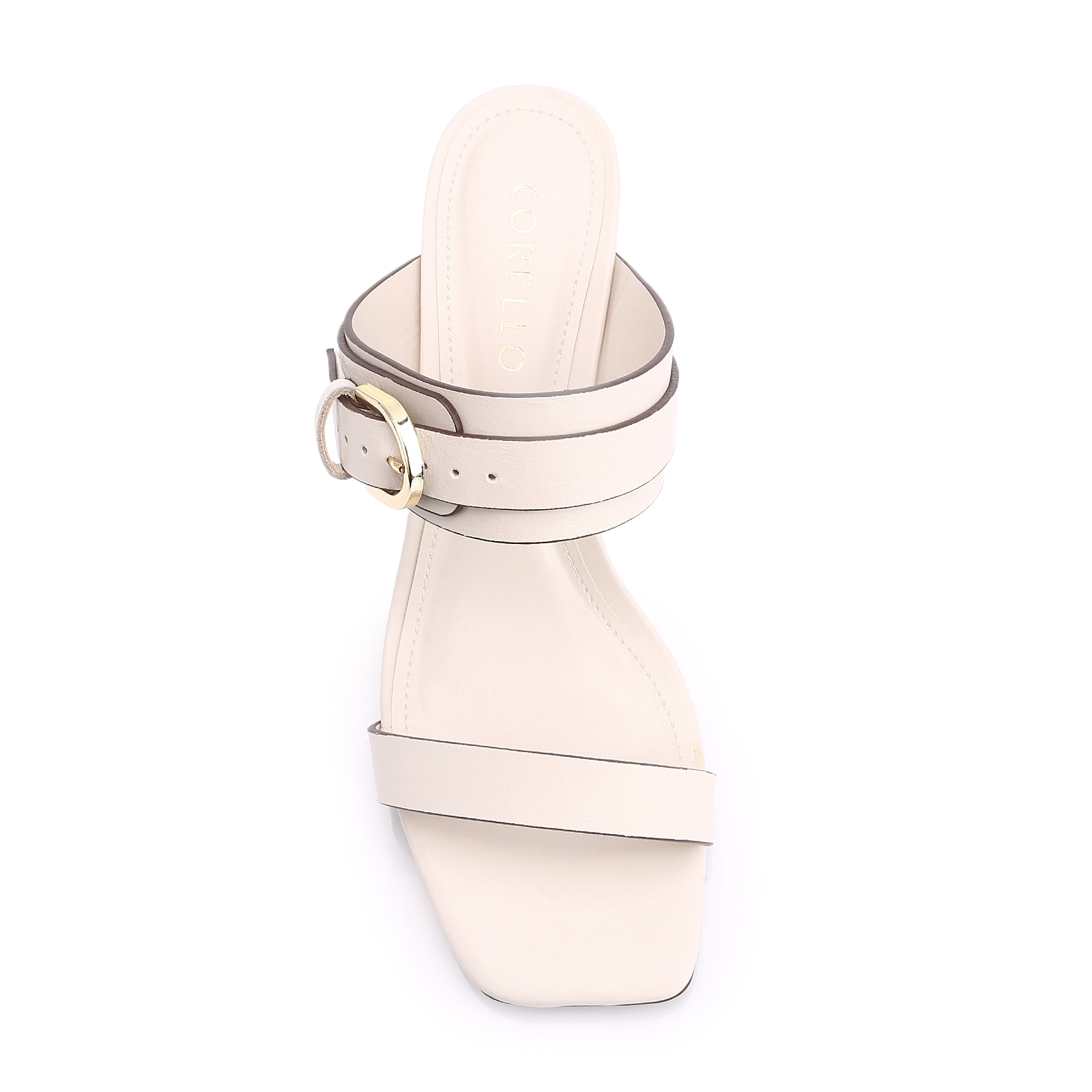 Mule Fivela Couro Off White