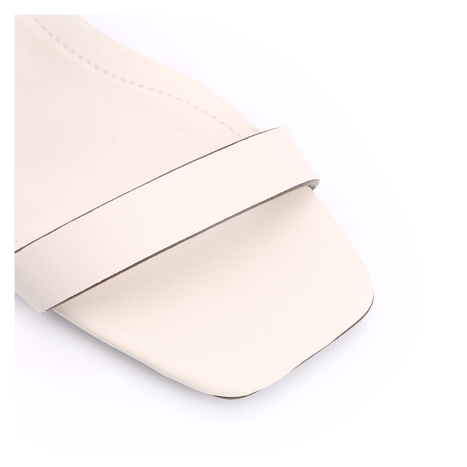 Mule Fivela Couro Off White