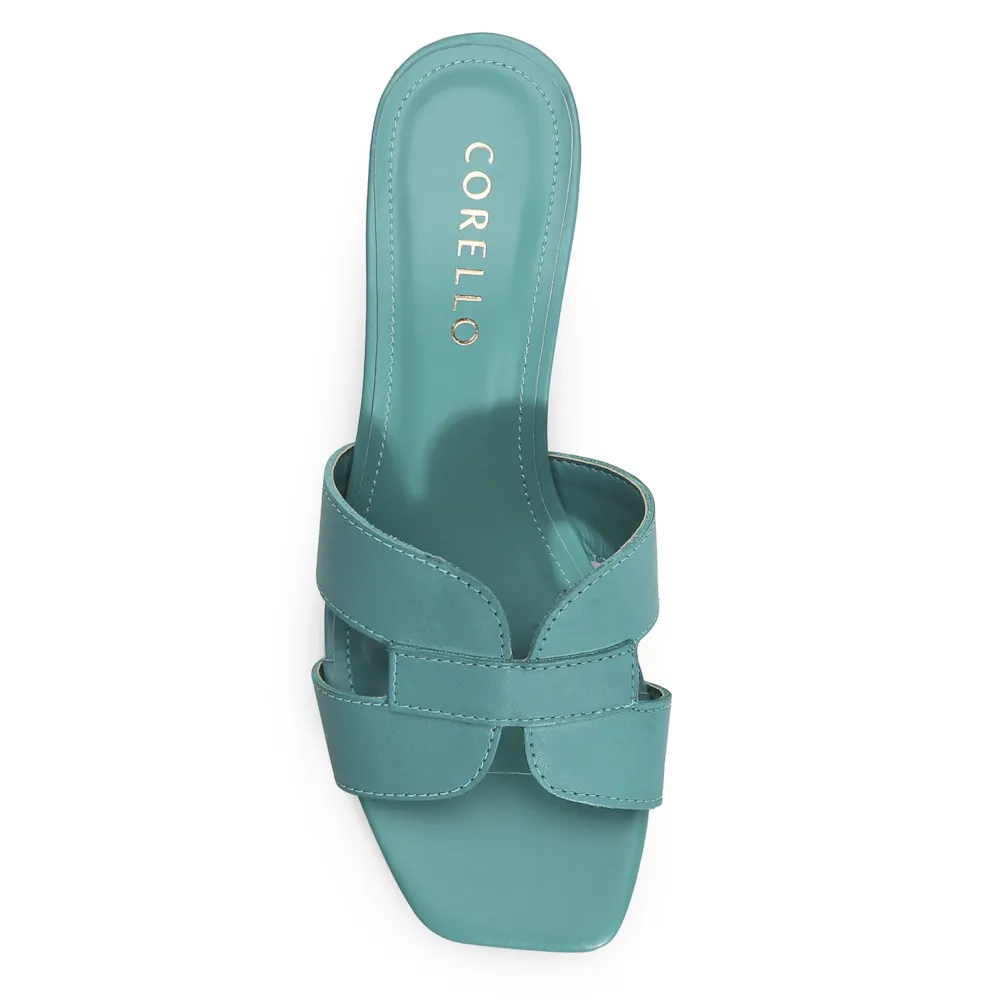 Mule Geometric Couro Azul - imagem 5