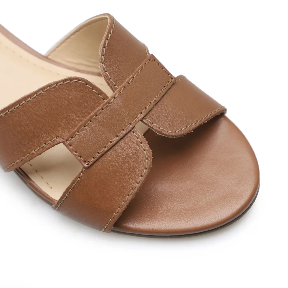 Mule Geometric Couro Caramelo - imagem 6