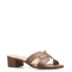 Mule Geometric Couro Caramelo - imagem 1