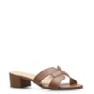 Mule Geometric Couro Caramelo - imagem 1
