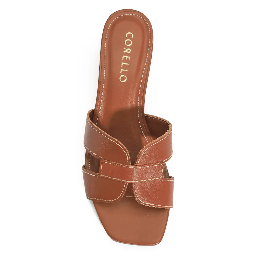 Mule Geometric Couro Caramelo - imagem 5