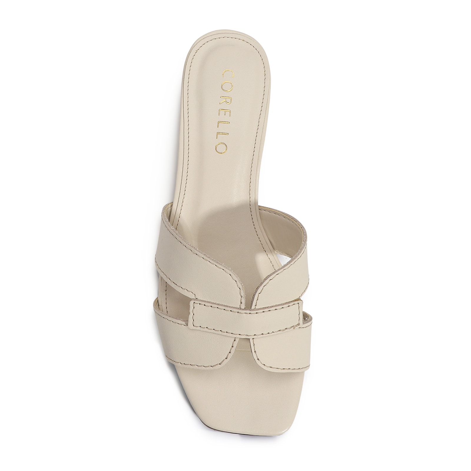 Mule Geometric Couro Off White