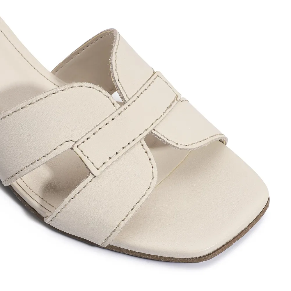 Mule Geometric Couro Off White - imagem 6