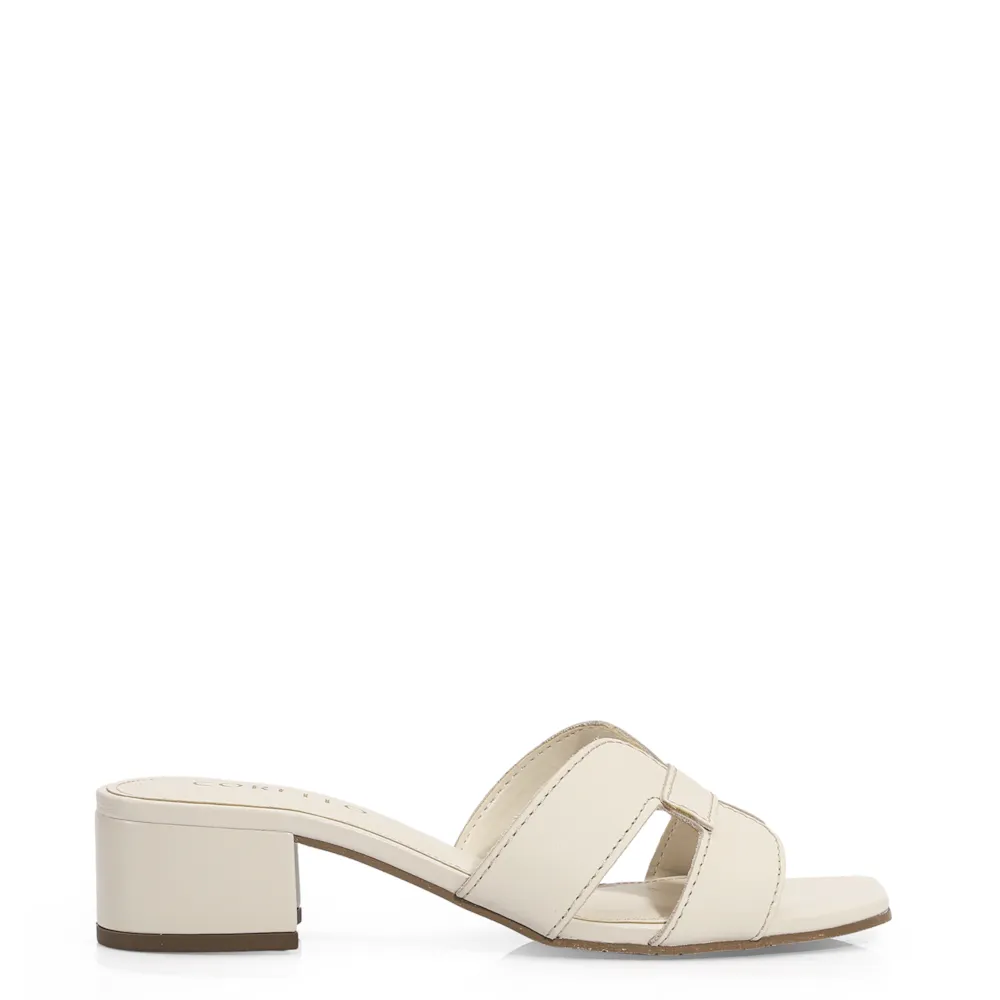 Mule Geometric Couro Off White - imagem 2