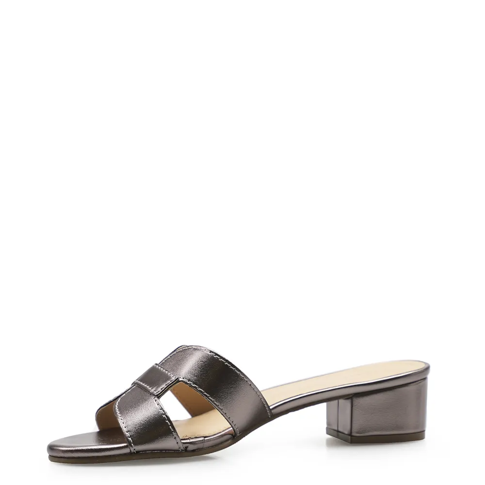 Mule Geometric Metalizado Pewter - imagem 4