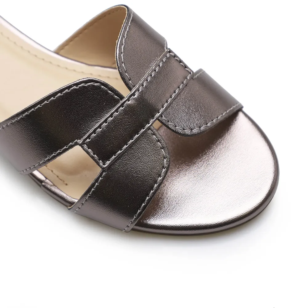 Mule Geometric Metalizado Pewter - imagem 6