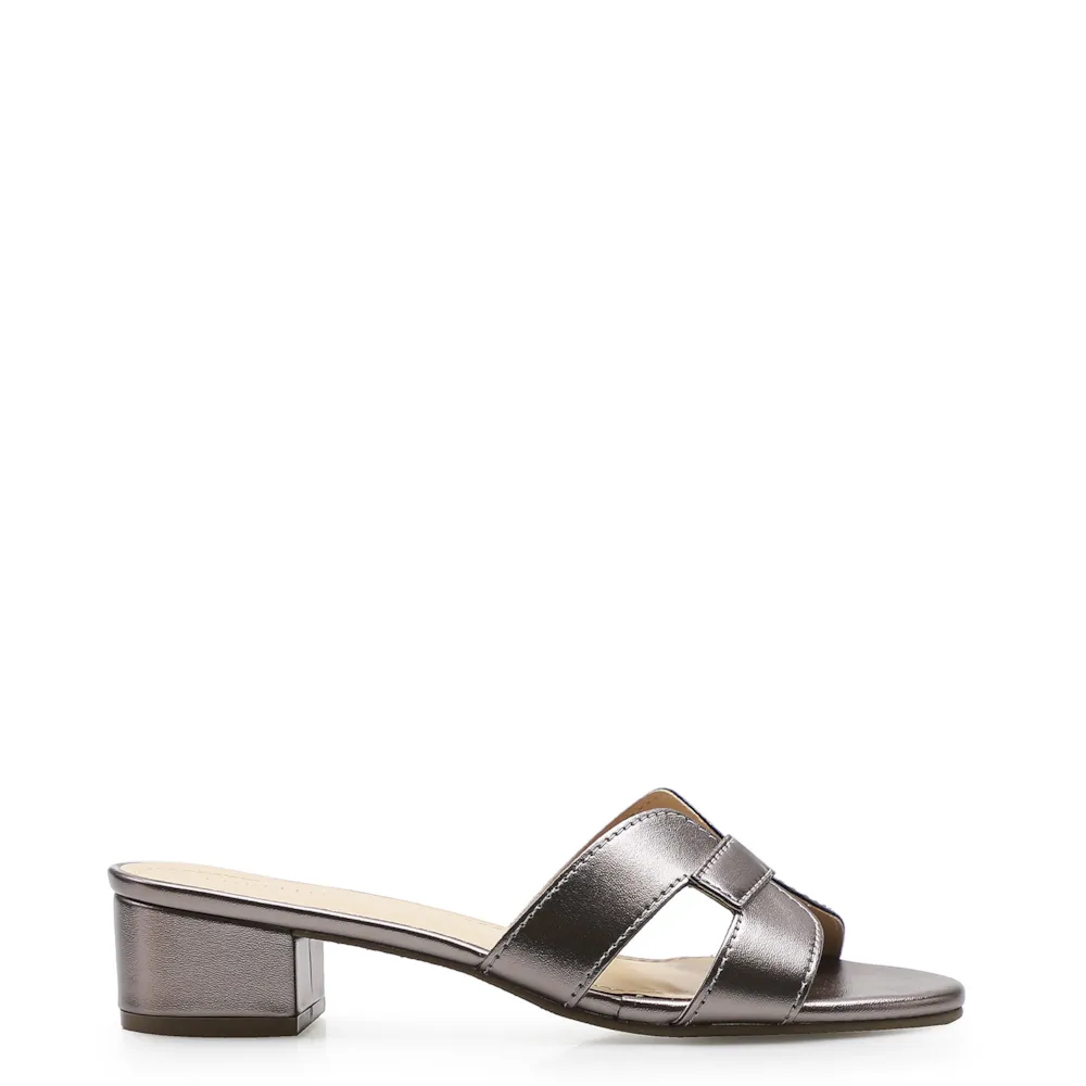 Mule Geometric Metalizado Pewter - imagem 2