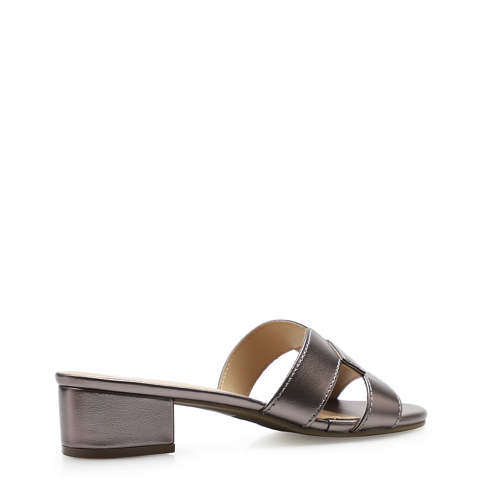 Mule Geometric Metalizado Pewter