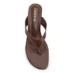 Mule Marrom Bloco Médio Couro Tiras Finas - imagem 5