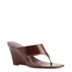 Mule Marrom Salto Anabela Alto Couro - imagem 1